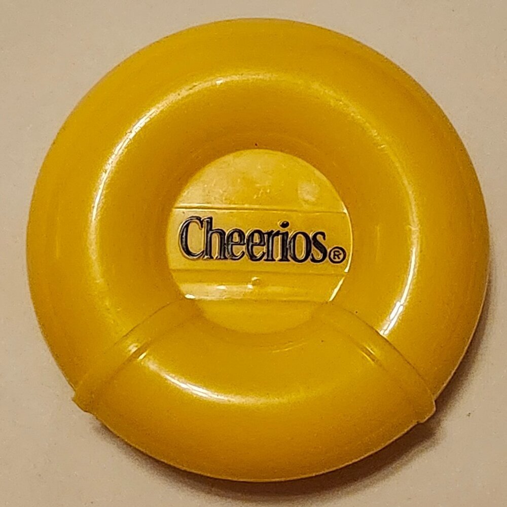 2010 Cheerios Snack Container Yellow Round Cheerios Toddler Snack